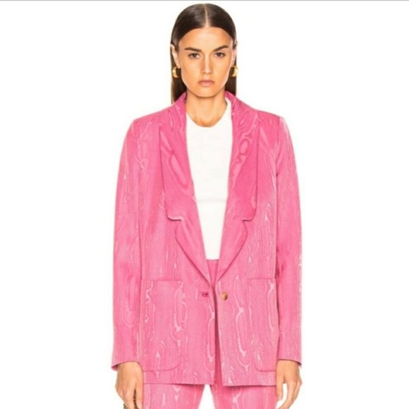 Rachel Comey Jackets & Blazers - NEW Rachel Comey Size 8 Moire Jacquard Lovely Wool Blend Blazer Suit Jacket Pink